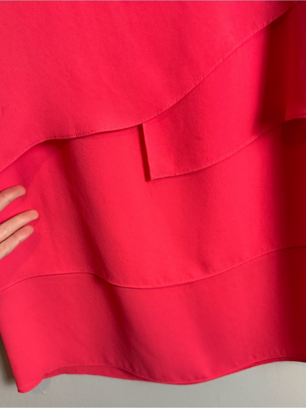 BCBGMaxAzria Coral Pink Haley Layered Cocktail Dress Size 4 - Picture 3 of 9